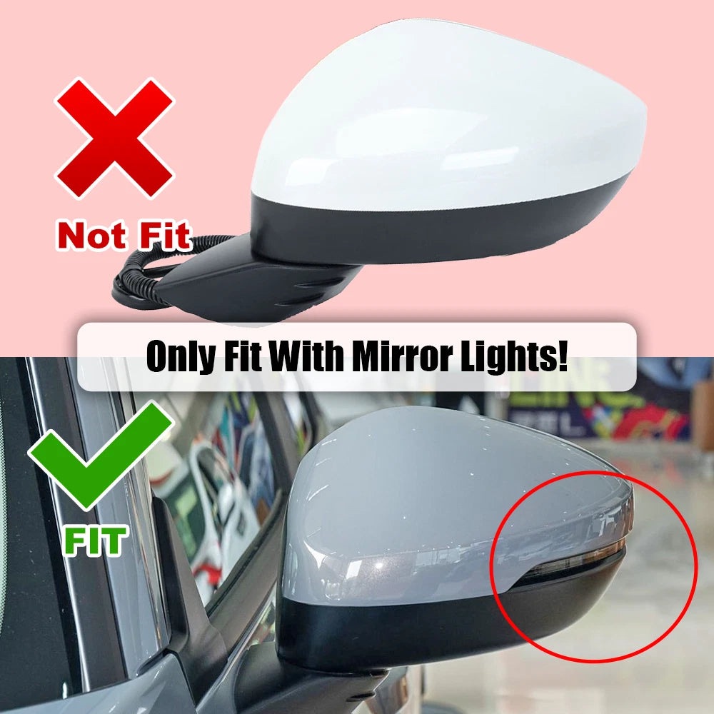 Carbon Look Rear View Mirror Cover Cap for Honda Civic (2021–Present)