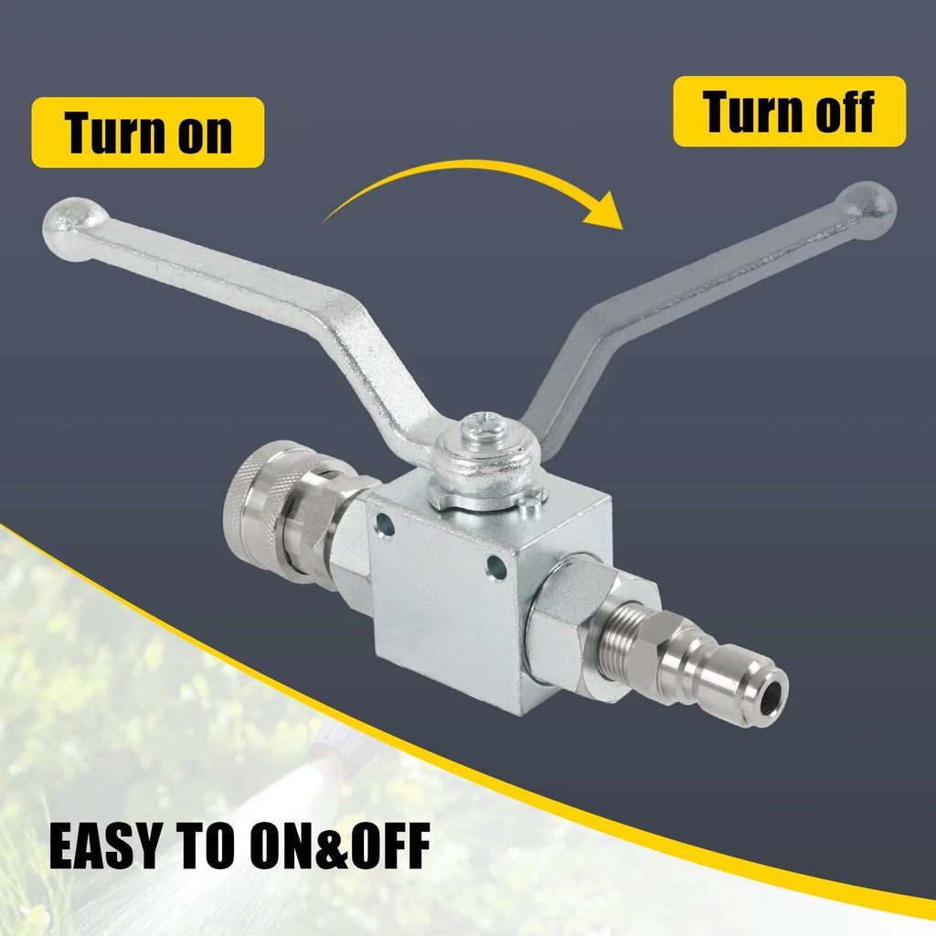 3/8" Ball Valve for Pressure Washers (Max 4500 PSI)