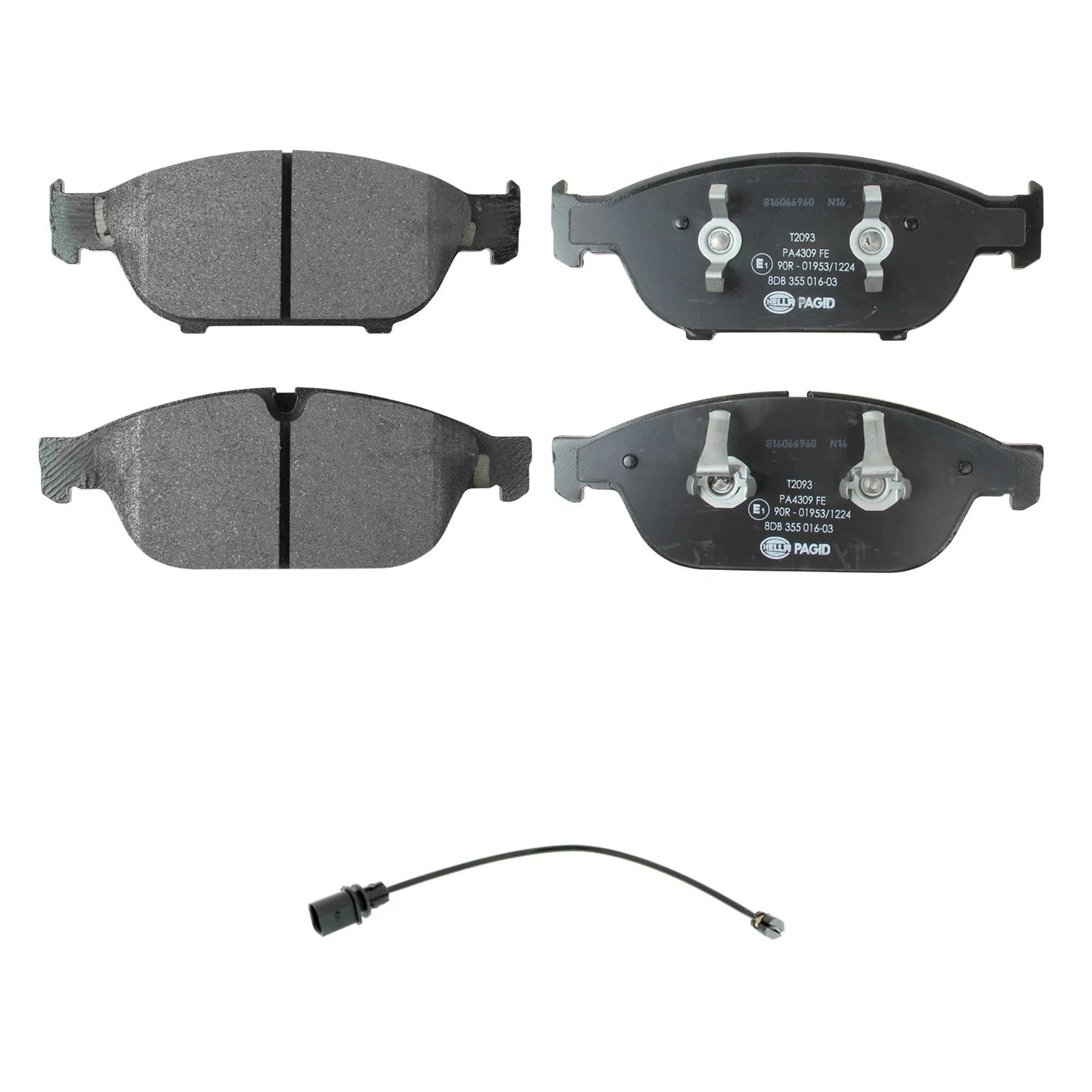 Hella Front Low-Met Disc Brake Pad w/Sensor for Audi A6 Quattro (2012)