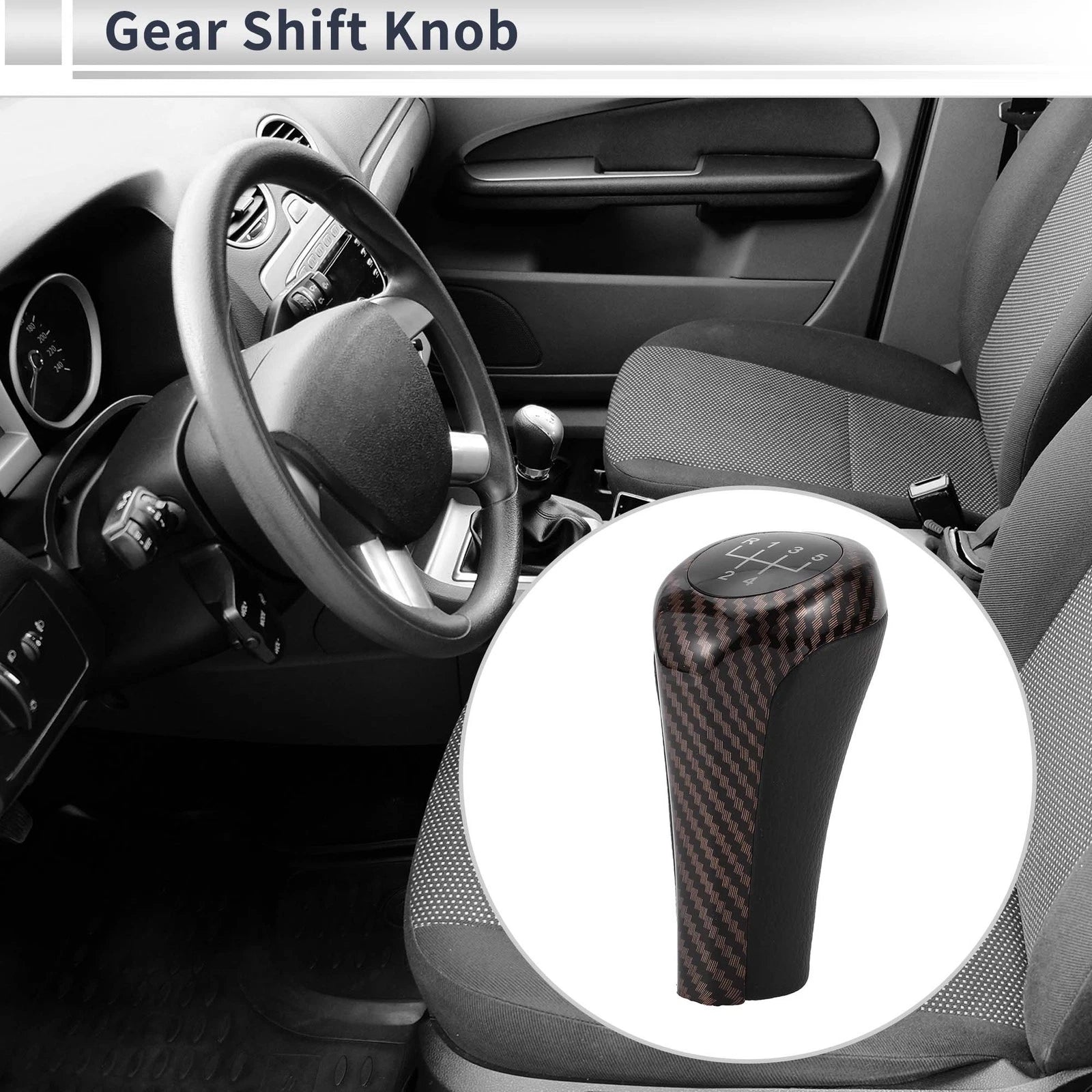 5 Speed Shift Knob for BMW X3 (2004–2020) Plastic Brown Black