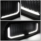 LED Tube Front Bumper Grille for Ford F150 (2015–2017) Honeycomb Mesh