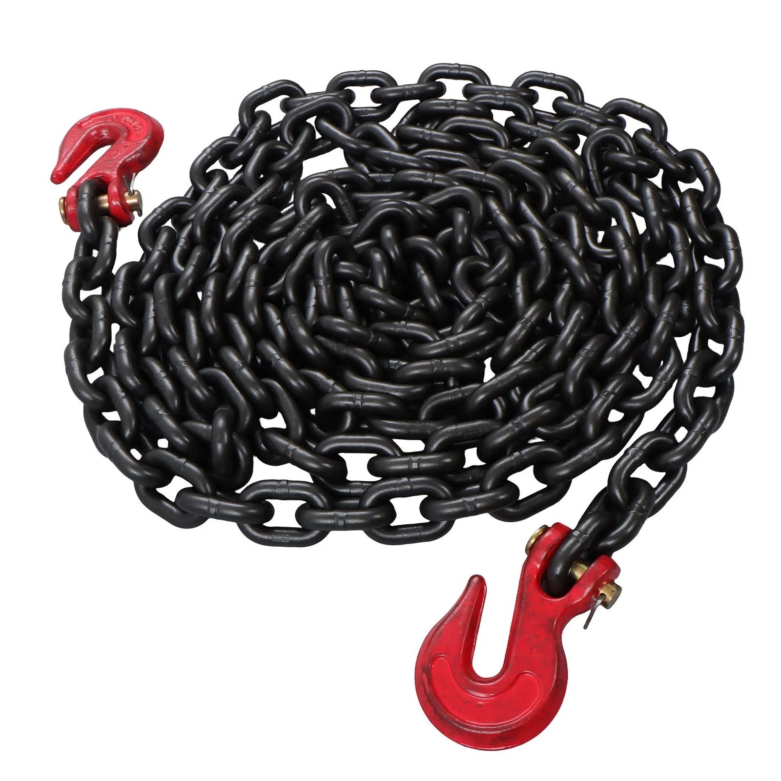 Set of 2 Steel Chains with Hooks for Transportation (12000 lbs Load)