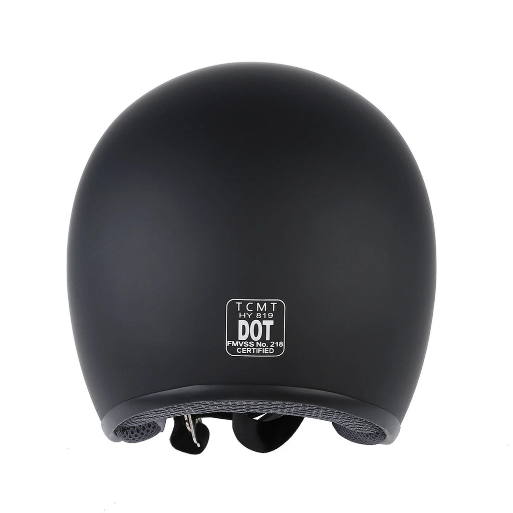 Open Face Helmet for Scooter Motorcycle (S, M, L, XL) Matte Black