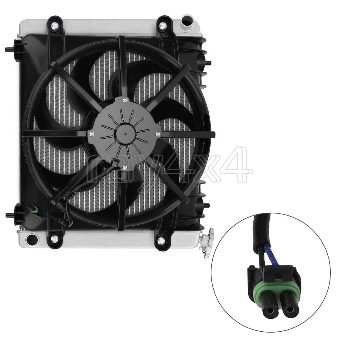 Aluminum Radiator & Cooling Fan for Polaris Ranger XP 1000 (2017–2025)