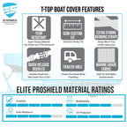 Boat Cover for Parker 2520 XL Sport Cabin WA (T-Top Hard-Top)