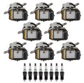 Set of 8 Ignition Coils & 8 Spark Plugs for Cadillac Chevy GMC