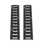 Set of 2 E Track Tie-Down Rails for E-Track Systems (Black Steel)