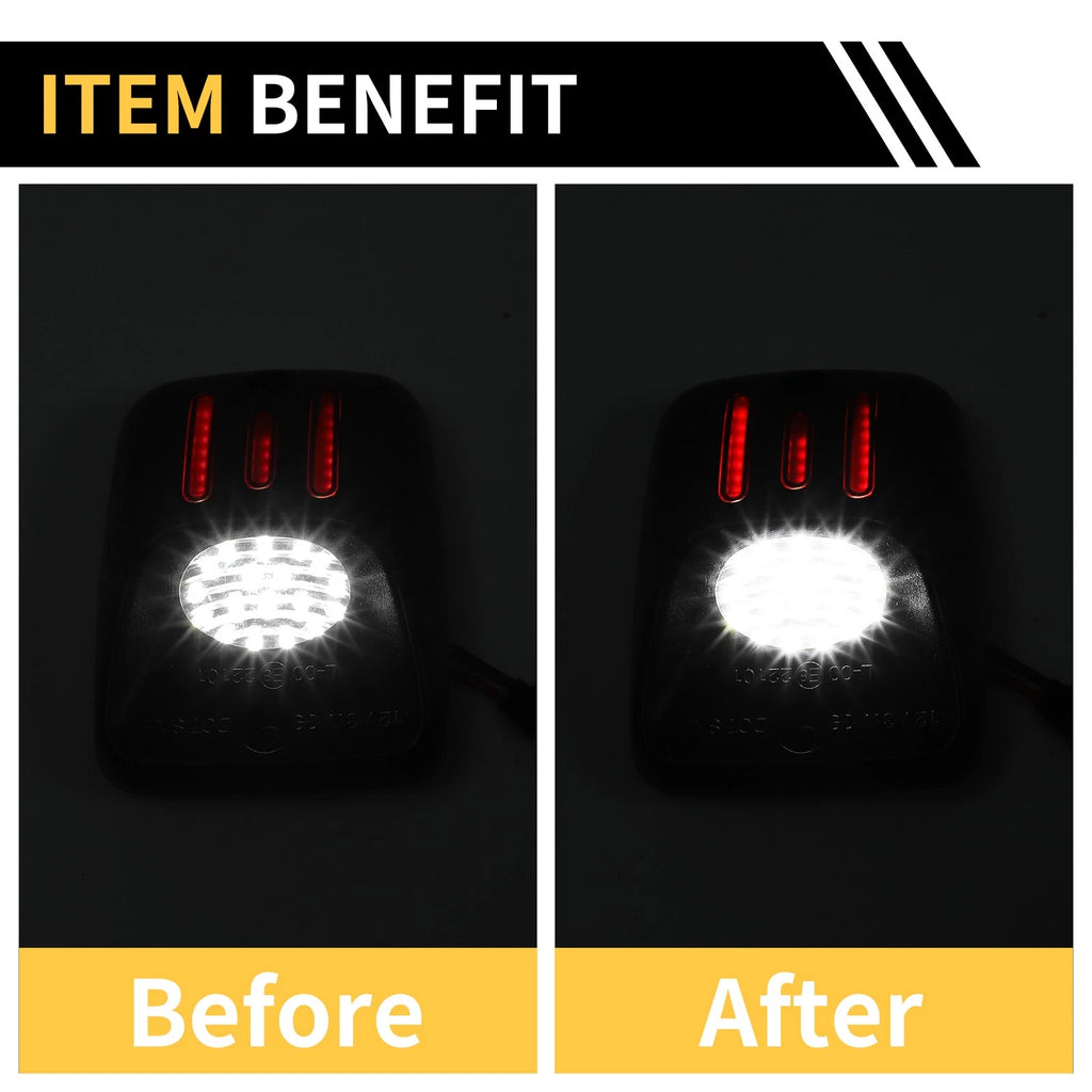 2X License Plate Light Tag Lamp for Toyota Tacoma (1995–2004) Clear Lens