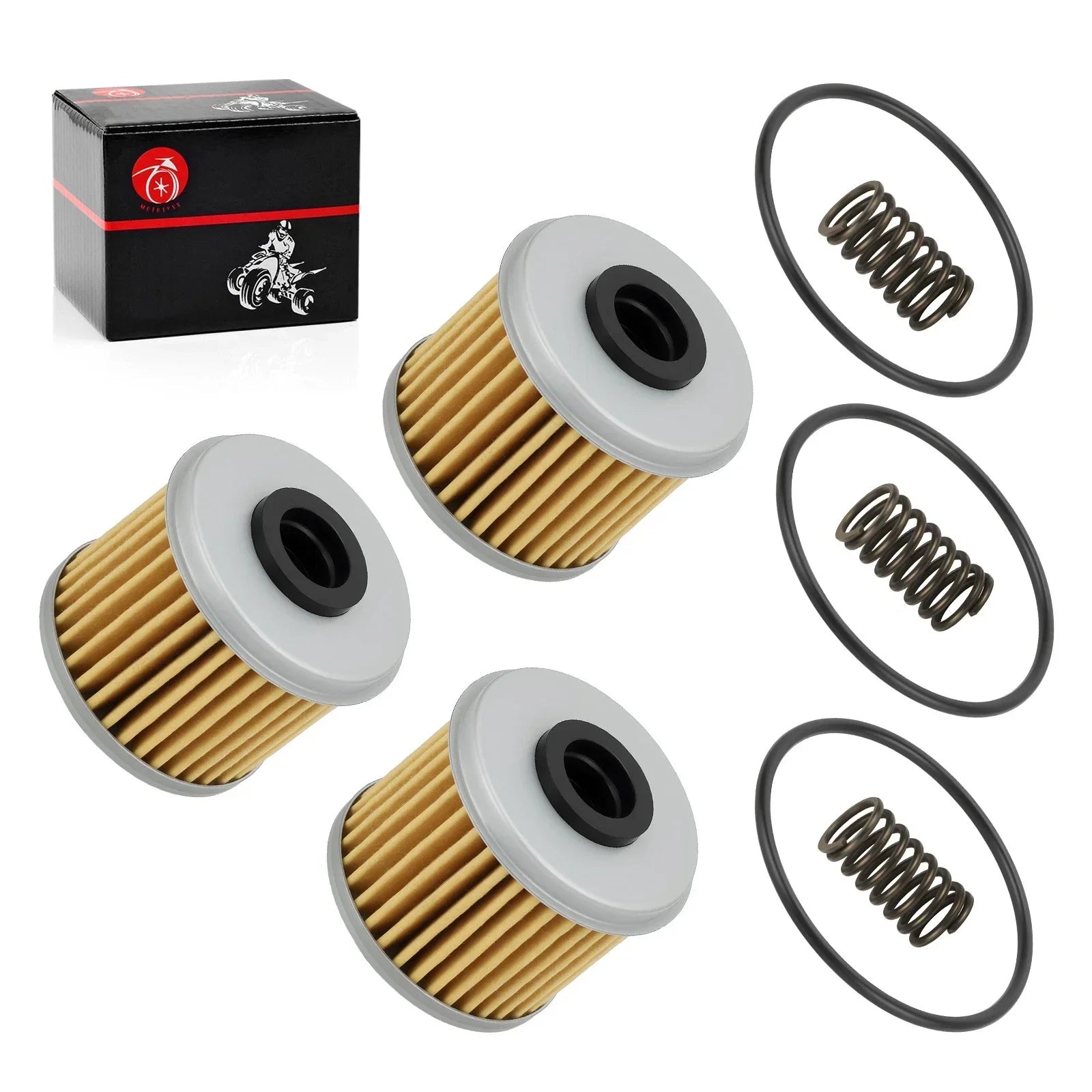 3x Oil Filter & Spring Kit for Honda TRX450R TRX450ER Sportrax 450 (2009–2014)
