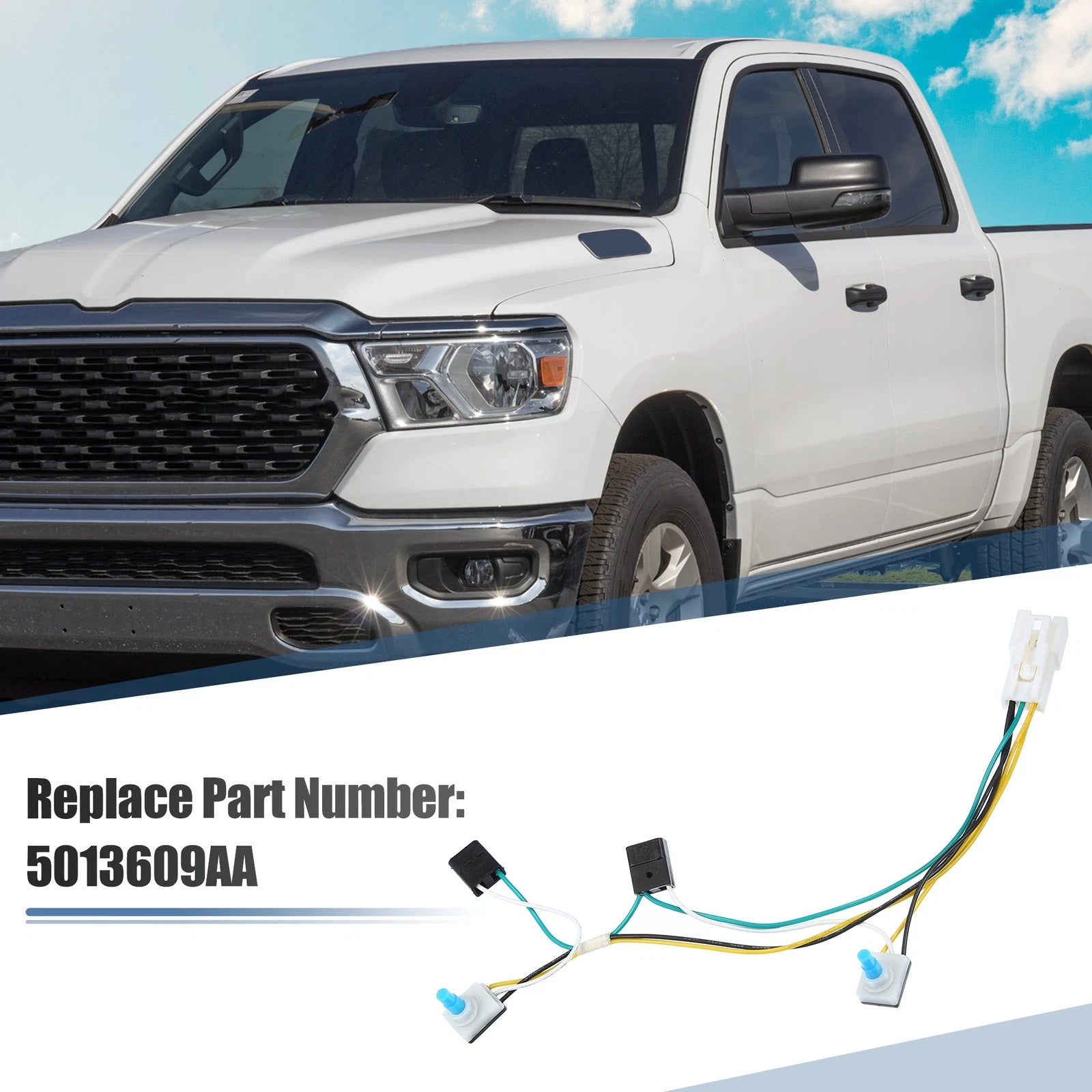 Overhead Console Map Light Wiring with Switches for Dodge Ram (2002–2008)