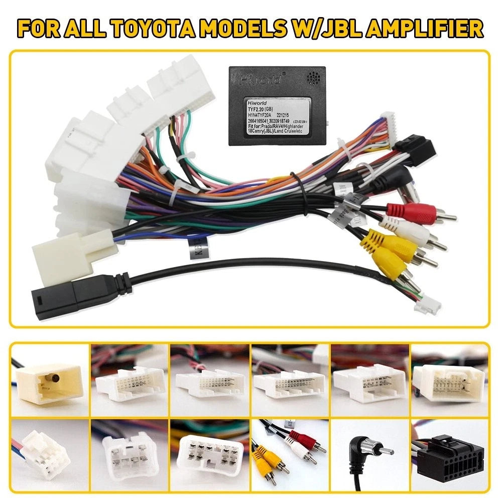 Power Harness Cable for Toyota Car Stereo Radio (USB Adapter)