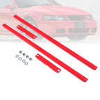 Subframe Connectors for Mustang/Cobra (1979–2004) - Red Powder Coated Steel