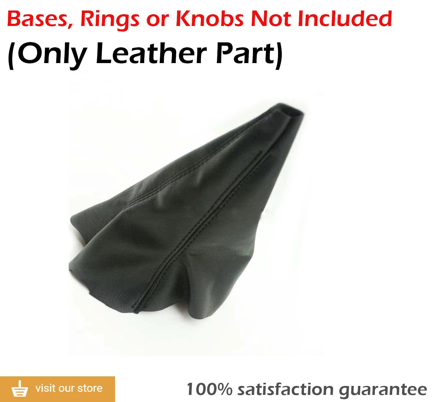 Manual Shift Boot for Subaru Forester (2003–2008) Black Leather Stitch