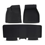 Set of 2 Black All-Weather Floor Mats for Tesla Model S (2015–2020) TPE Waterproof