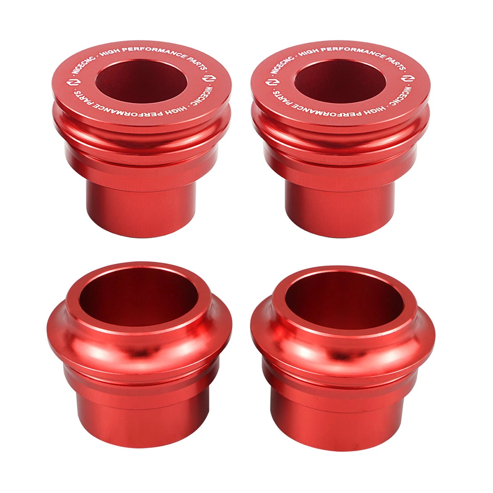 Set of 4 Wheel Axle Spacers for Beta RR 125 200 250 300 2T (2013–2024) Red