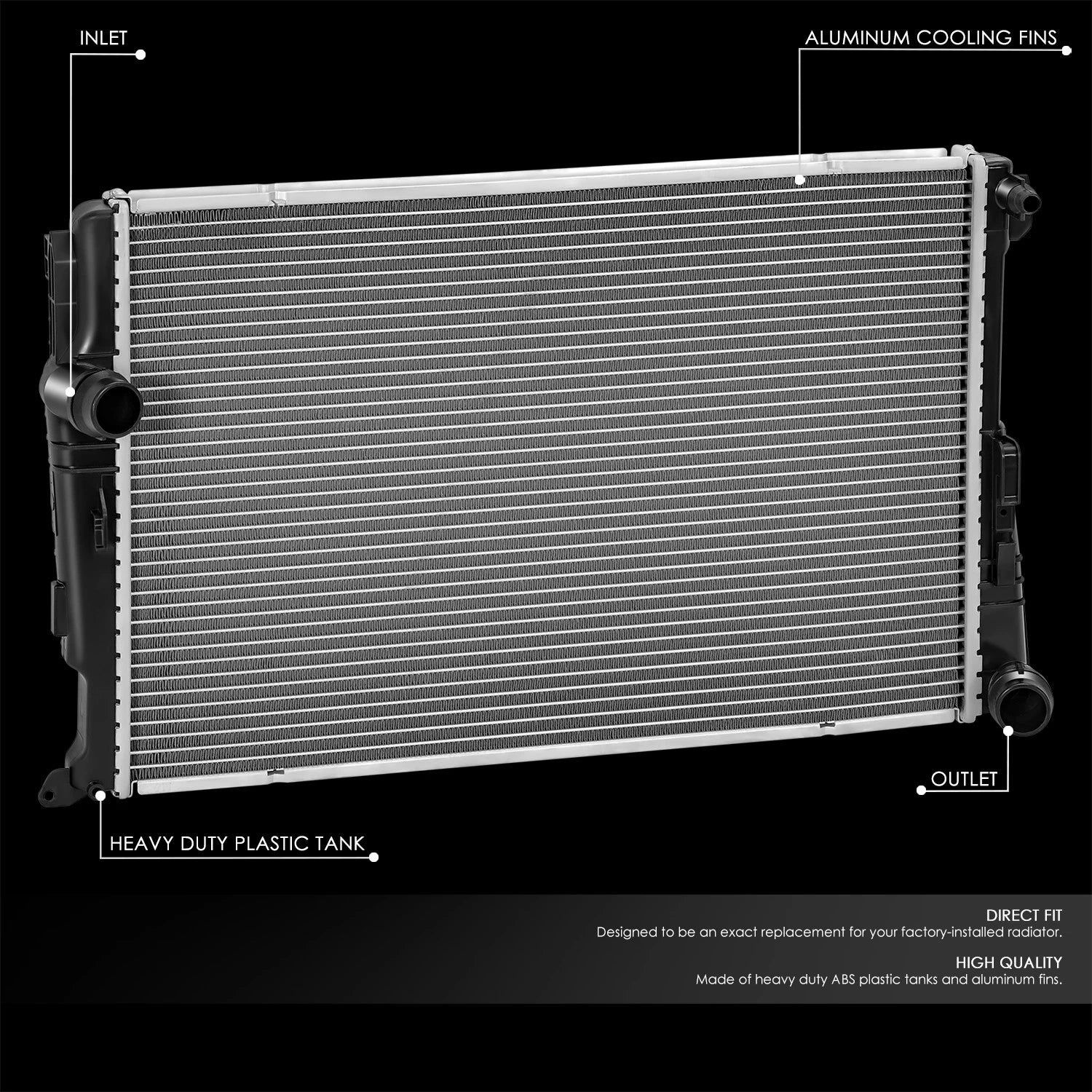 Aluminum Radiator for BMW X3 X4 (2011–2018) DPI13370