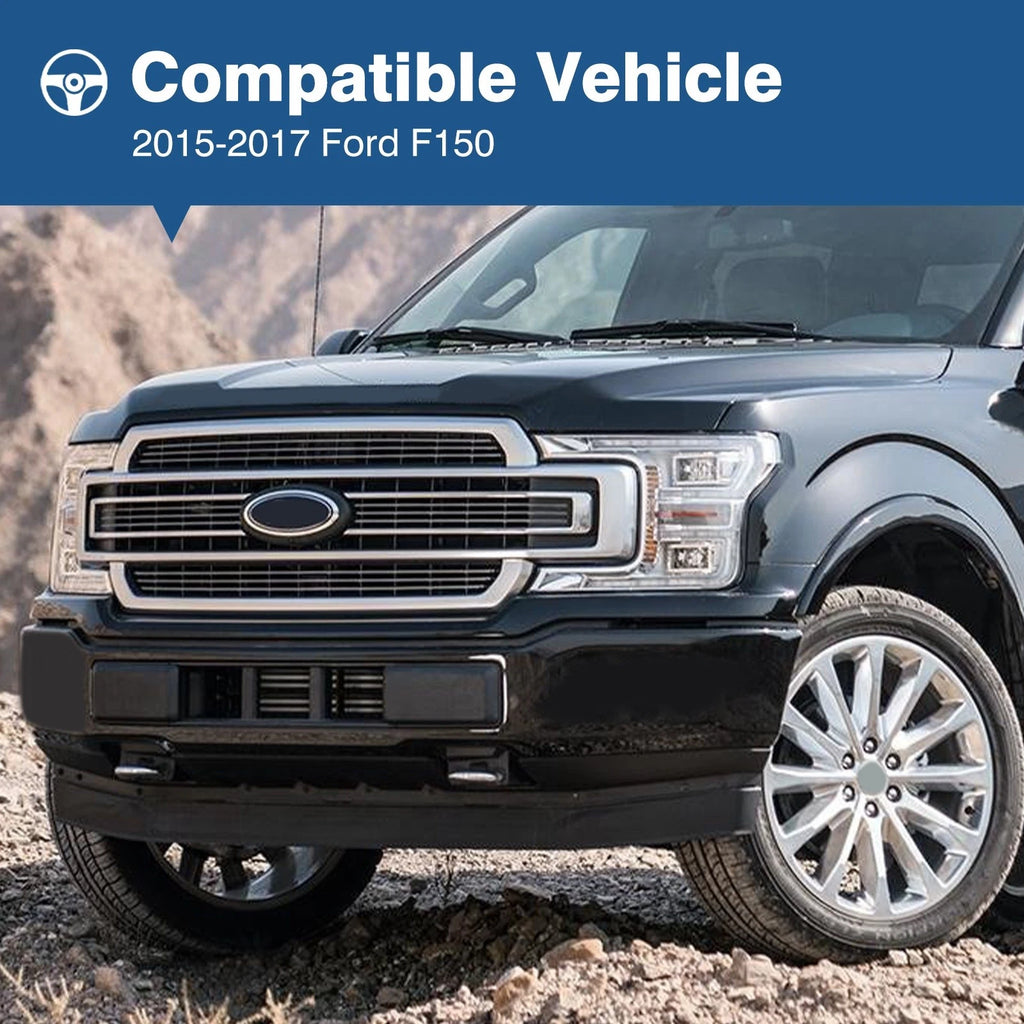 Black Steel Front Bumper Face Bar for Ford F-150 (2015–2017)