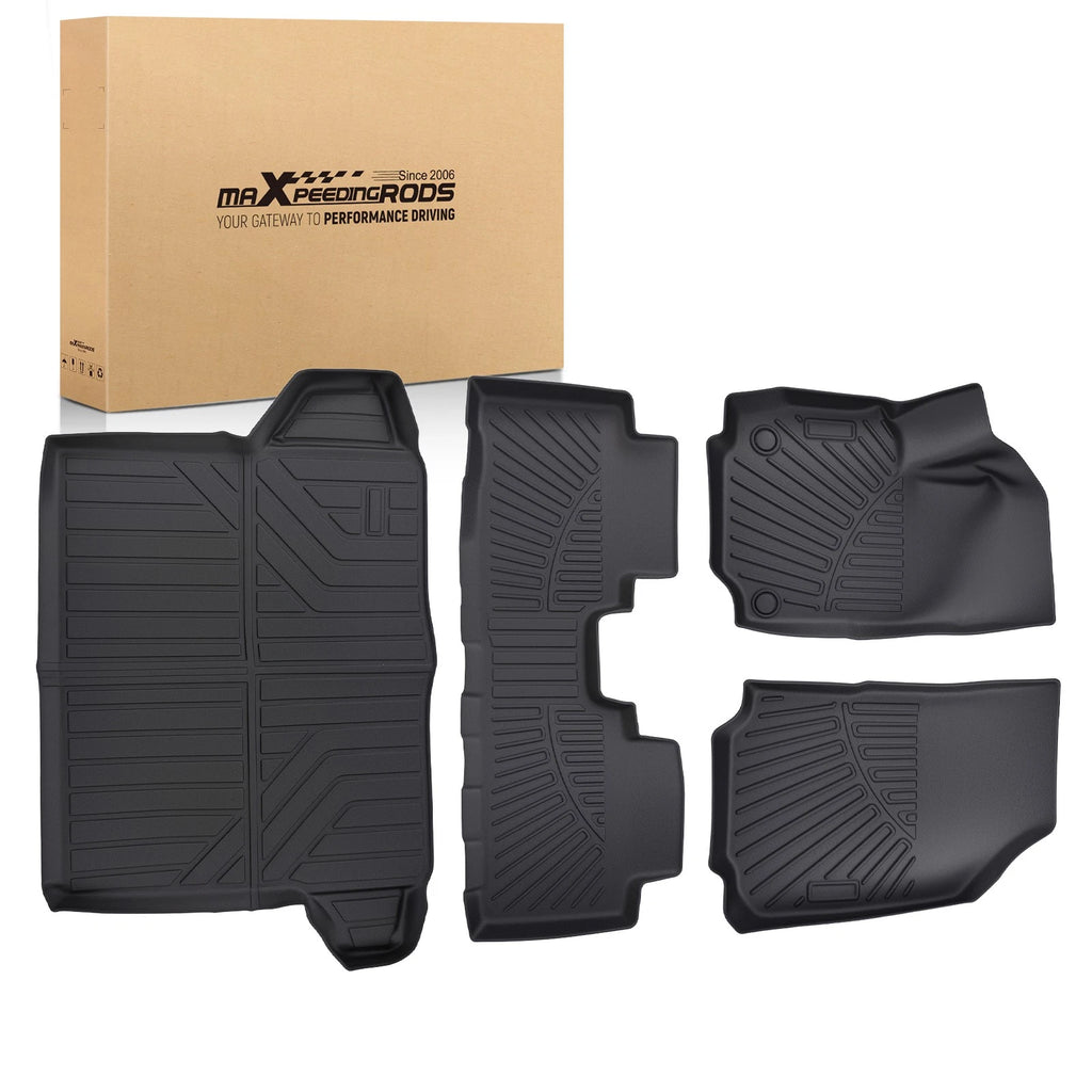 Set of 4 Anti-Slip Floor Mats for Chevrolet Equinox (2018–2024) TPE Black All Weather