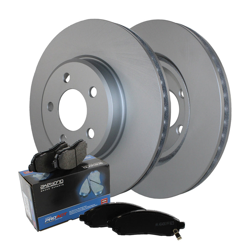 Front Brake Kit 320mm Rotors Akebono Ceramic Pads for Dodge Challenger (2008–2023)