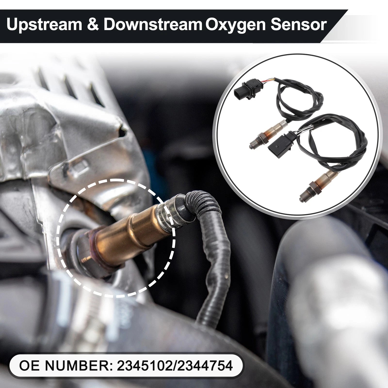 2X Upstream & Downstream Oxygen Sensor for Volkswagen Beetle (2012–2014) 2345102