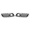 Pair Honeycomb Mesh Fog Light Grille Covers for Audi A4 B8 S4 (2008–2022)