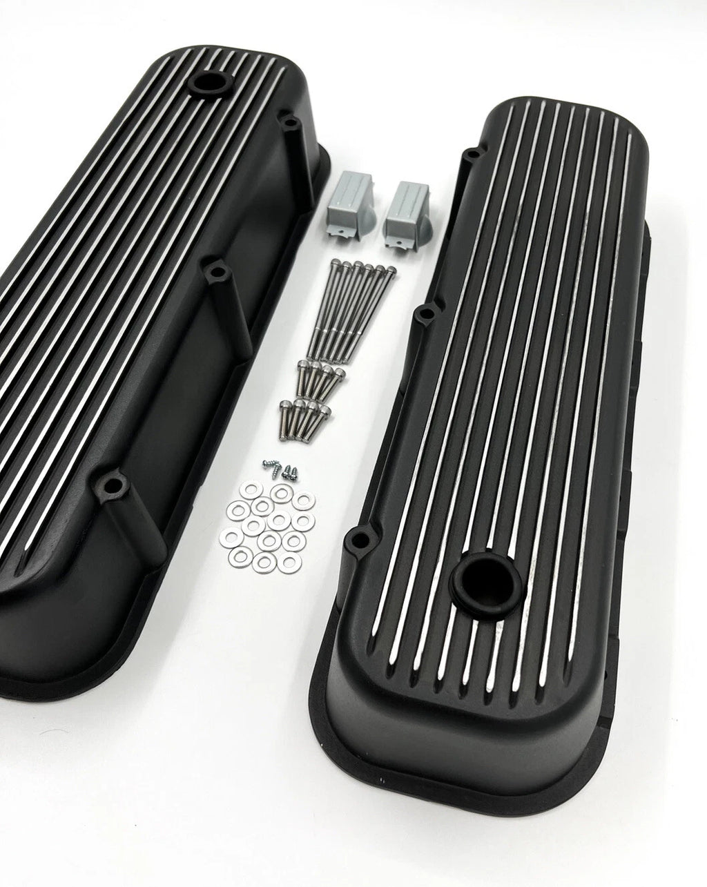 Aluminum Valve Covers Tall Finned Replacement for BBC 396 402 427 454 (–)