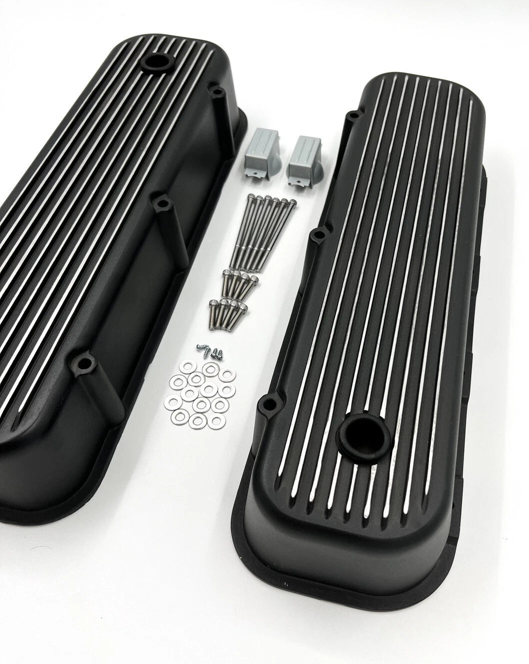 Aluminum Valve Covers Tall Finned Replacement for BBC 396 402 427 454 (–)