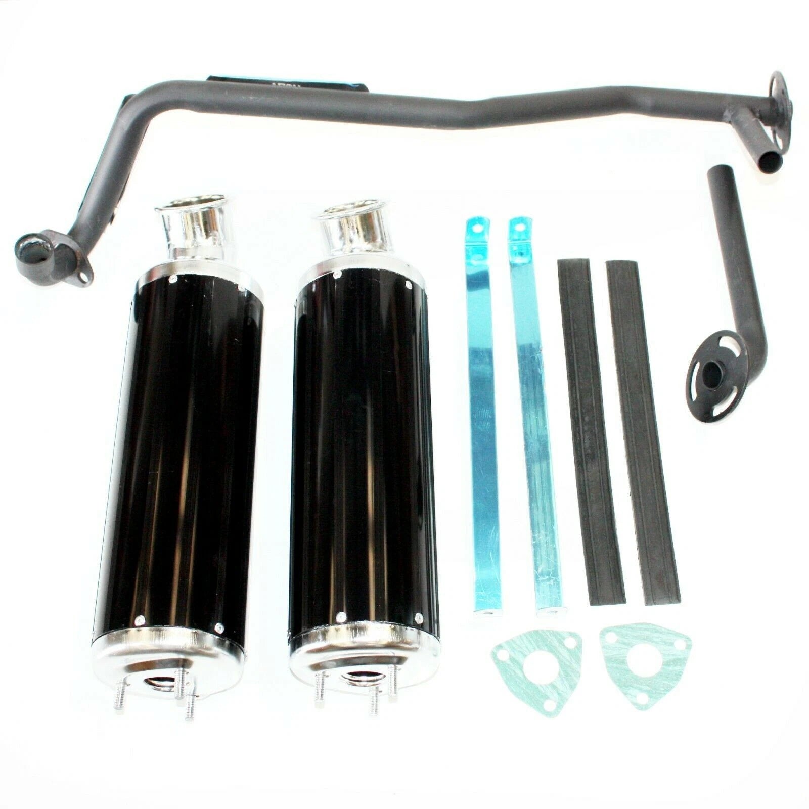 Twin Exhaust Pipe for 125cc Bull Style Farm Quad Dirt Bike ATV (2010–2023)