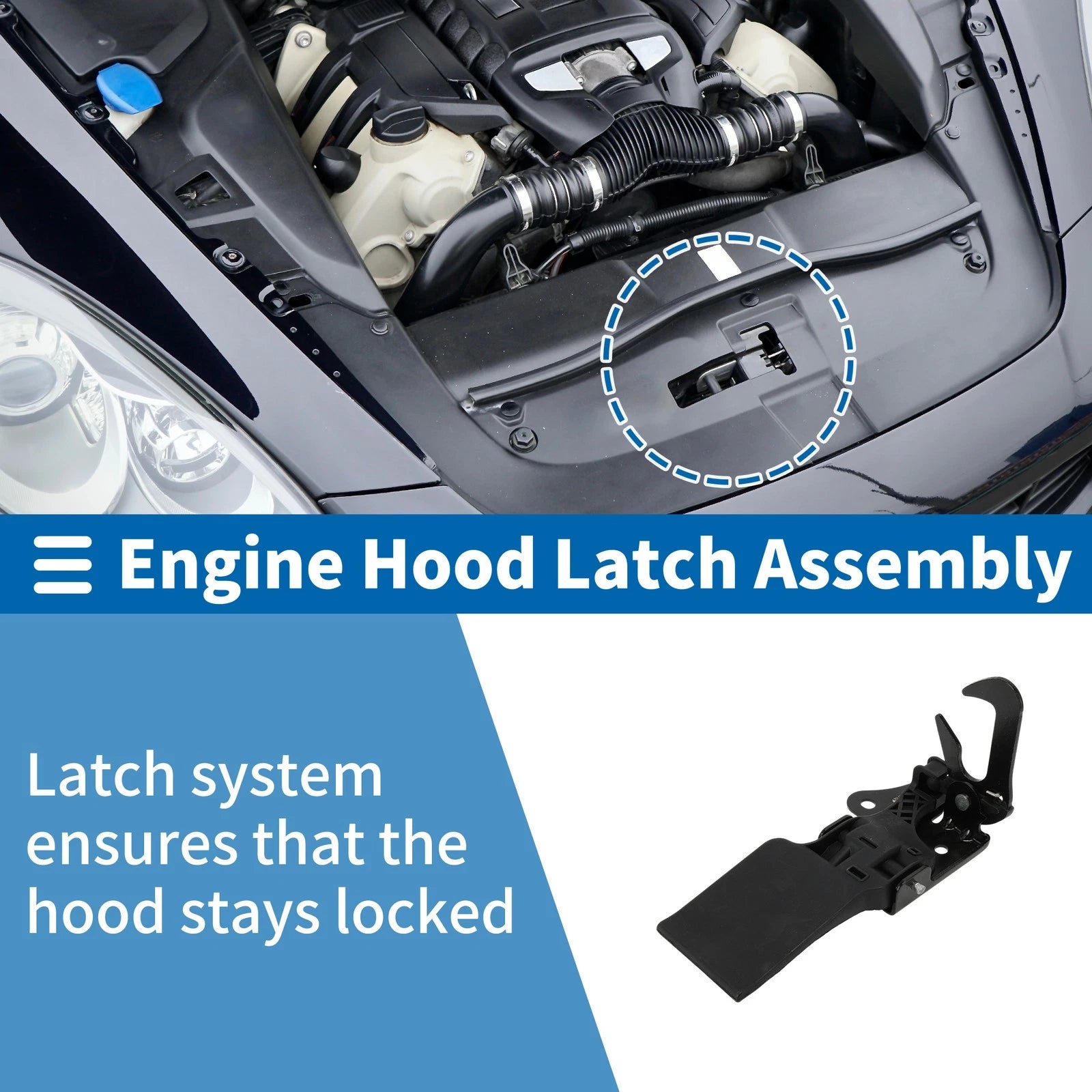 Hood Latch Assembly for Audi Q3 (2012–2018) No. 8U0823480 1 Pcs