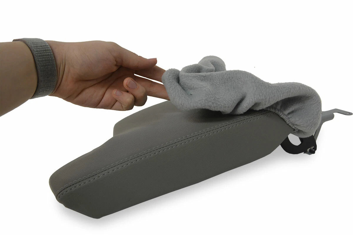 Fleece Console Lid Armrest Cover for Subaru Crosstrek (2018–2020) Gray
