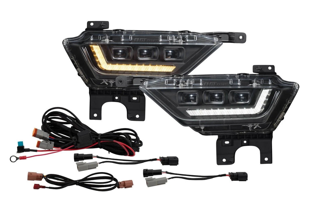 Pair of Elite White Fog Lights Replacement for 2021–2023 Ford F-150