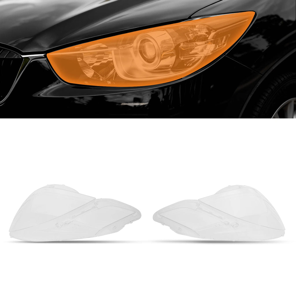 Pair Headlight Lens Cover for Mercedes-Benz E350 E500 E63 (2009-2013)