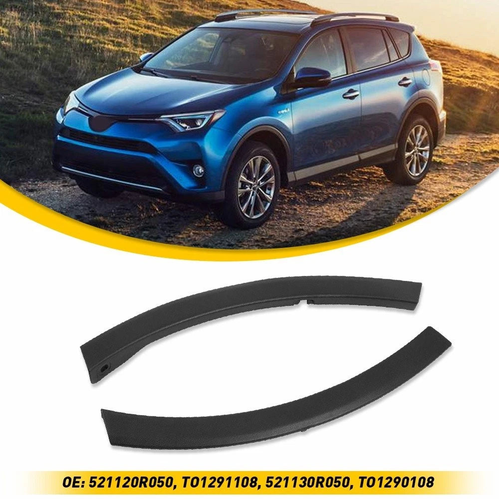 2X Front Bumper End Caps for Toyota RAV4 (2016–2018) Textured Right & Left