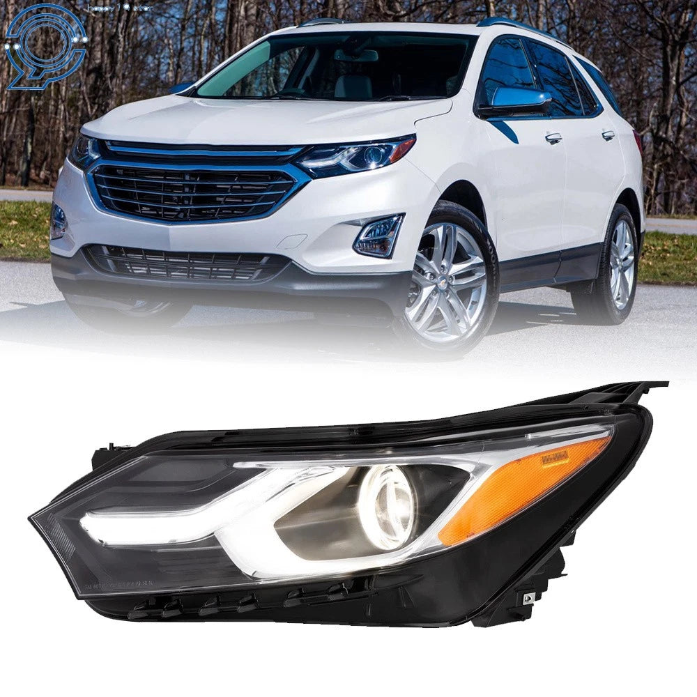 LED Headlight for Chevrolet Equinox (2018–2019) Black Clear Left Side
