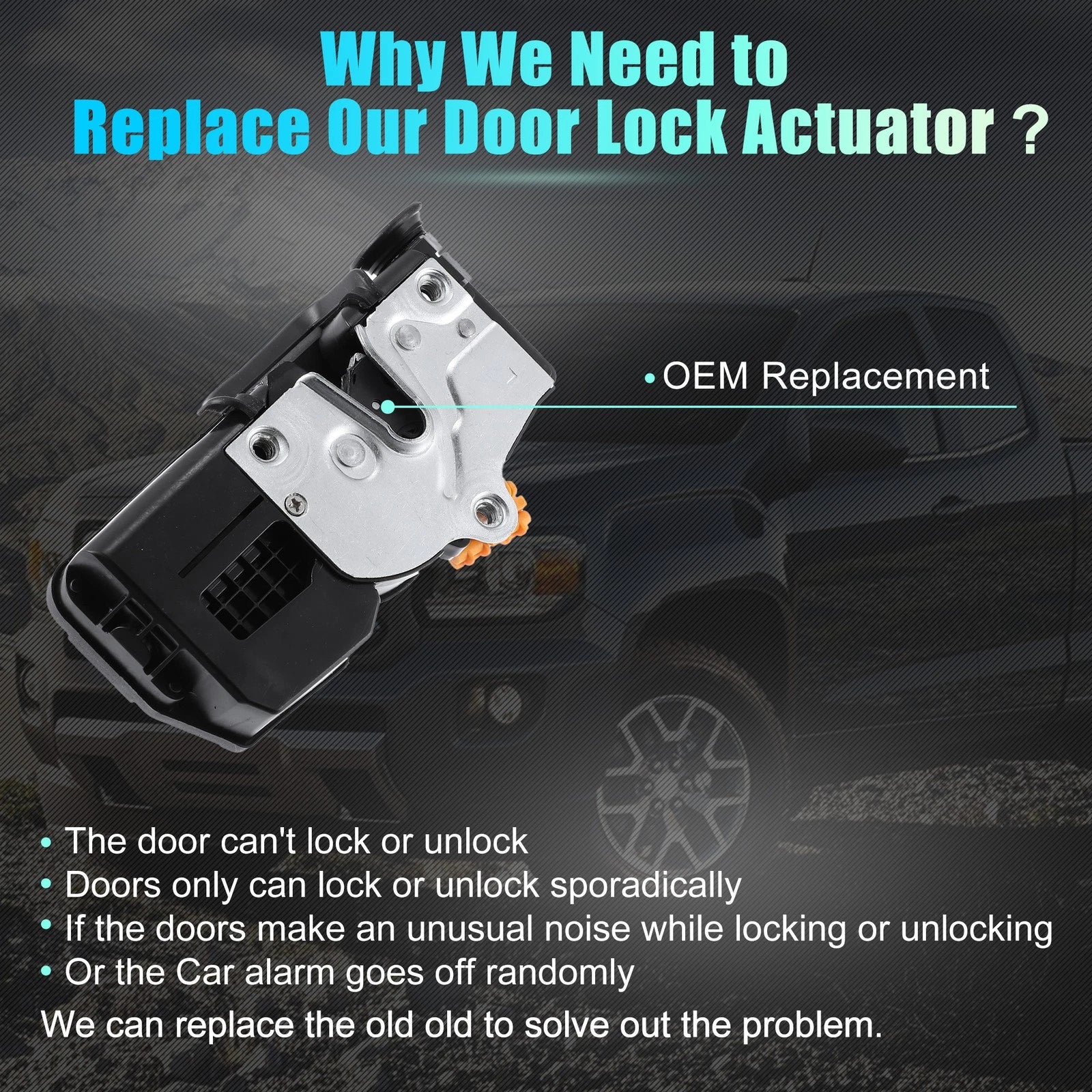 Car Door Lock Actuator Motor Rear Left for Chevy Impala (2000–2016) 931-332 20790501