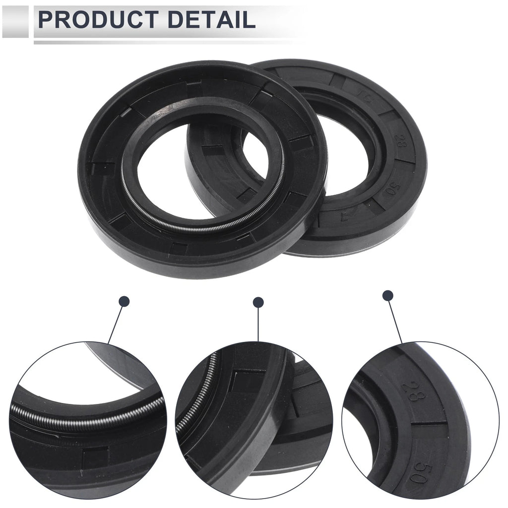Set of 5 Oil Seal Rotary Shaft Seals 28x50x7mm Nitrile Rubber