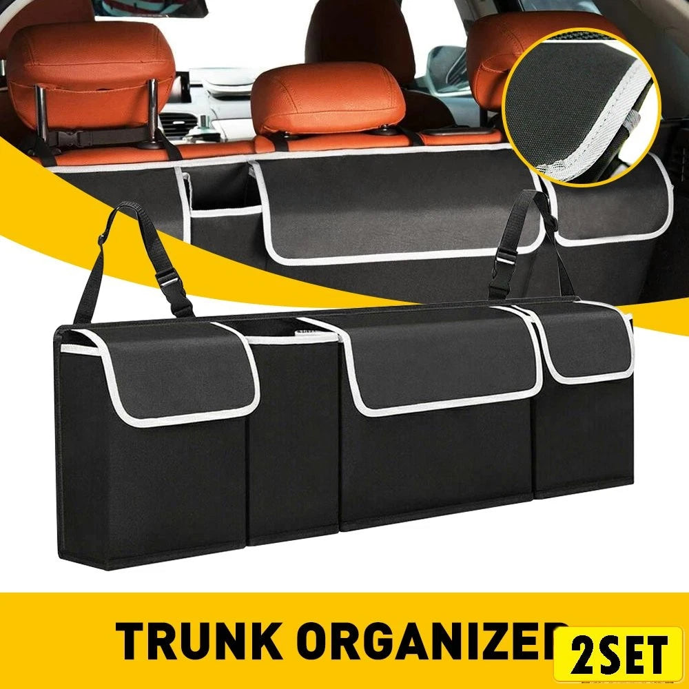 Set of 2 Trunk Cargo Organizers for Universal Fit (2010–2023)