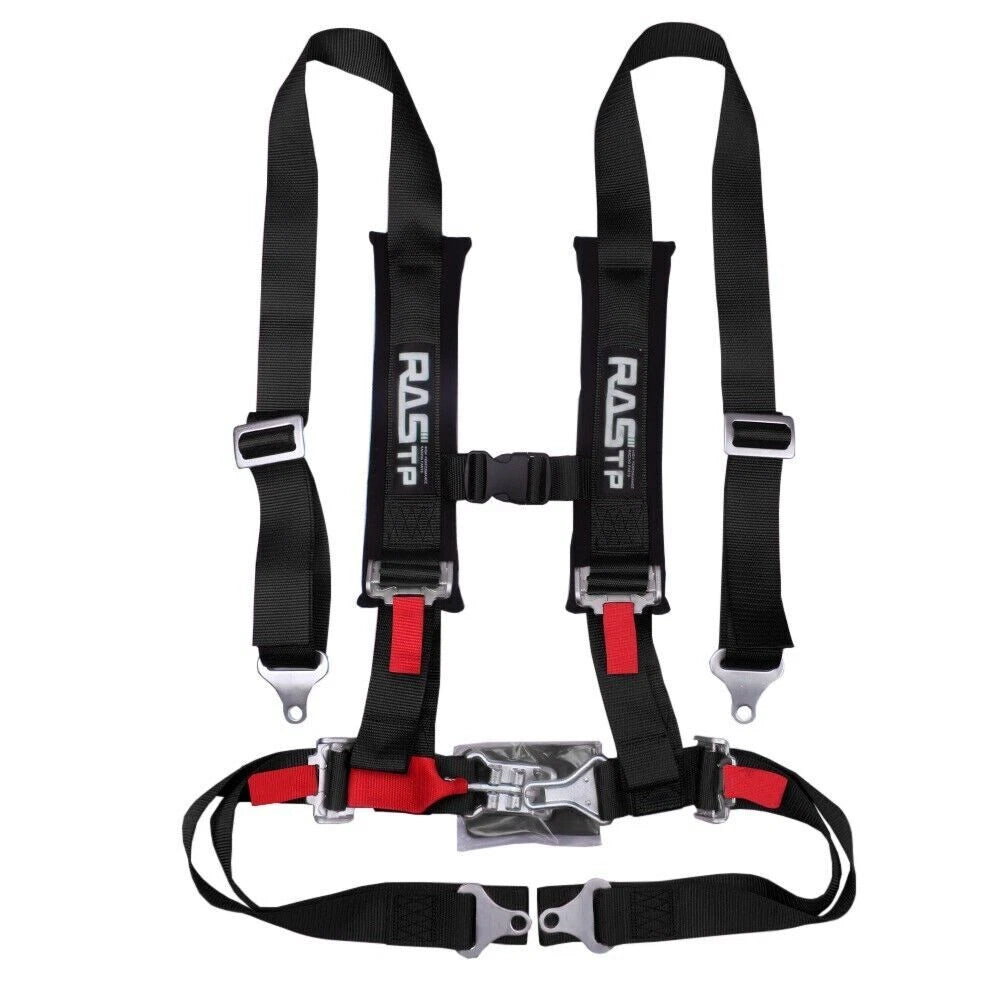 2X Black 4-Point Racing Harness Straps for Universal Cars