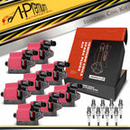 Set of 8 Ignition Coils & Iridium Spark Plugs for Chevy GMC Cadillac 