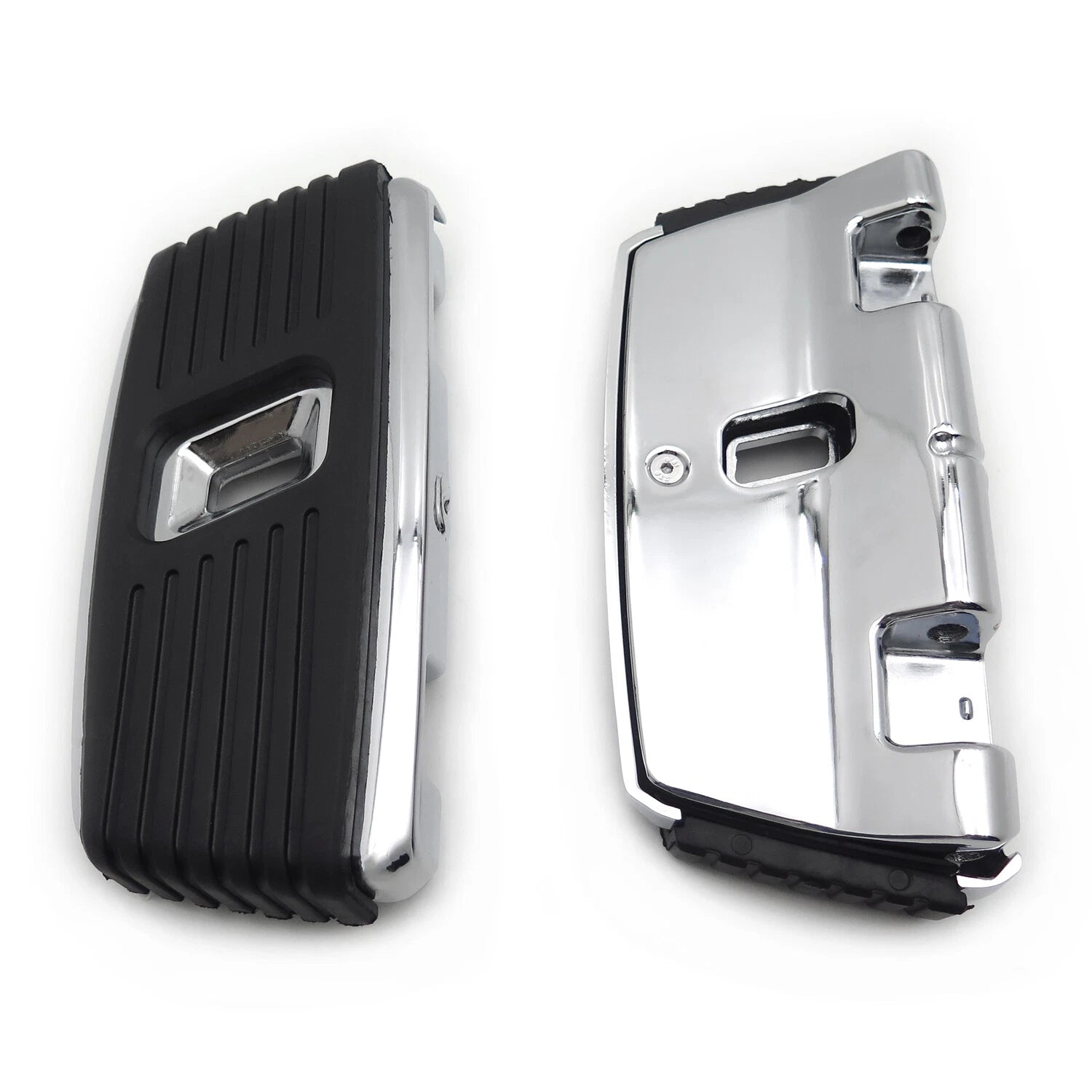 Black Hana Square Passenger Footboard for Harley Touring Road King (1986–2019)