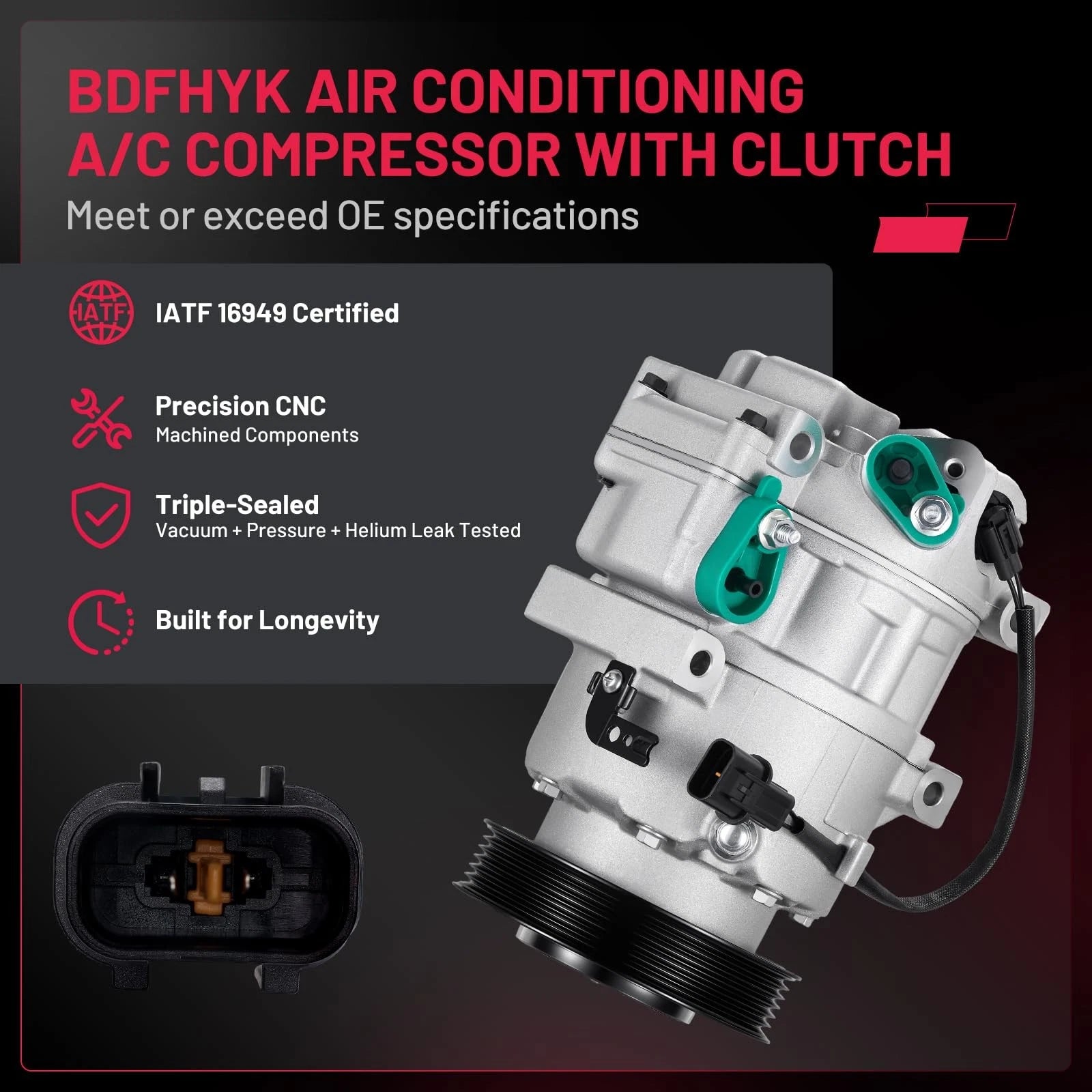 A/C Compressor for Audi A1 (2016) & Volkswagen Golf R (2017â2018)