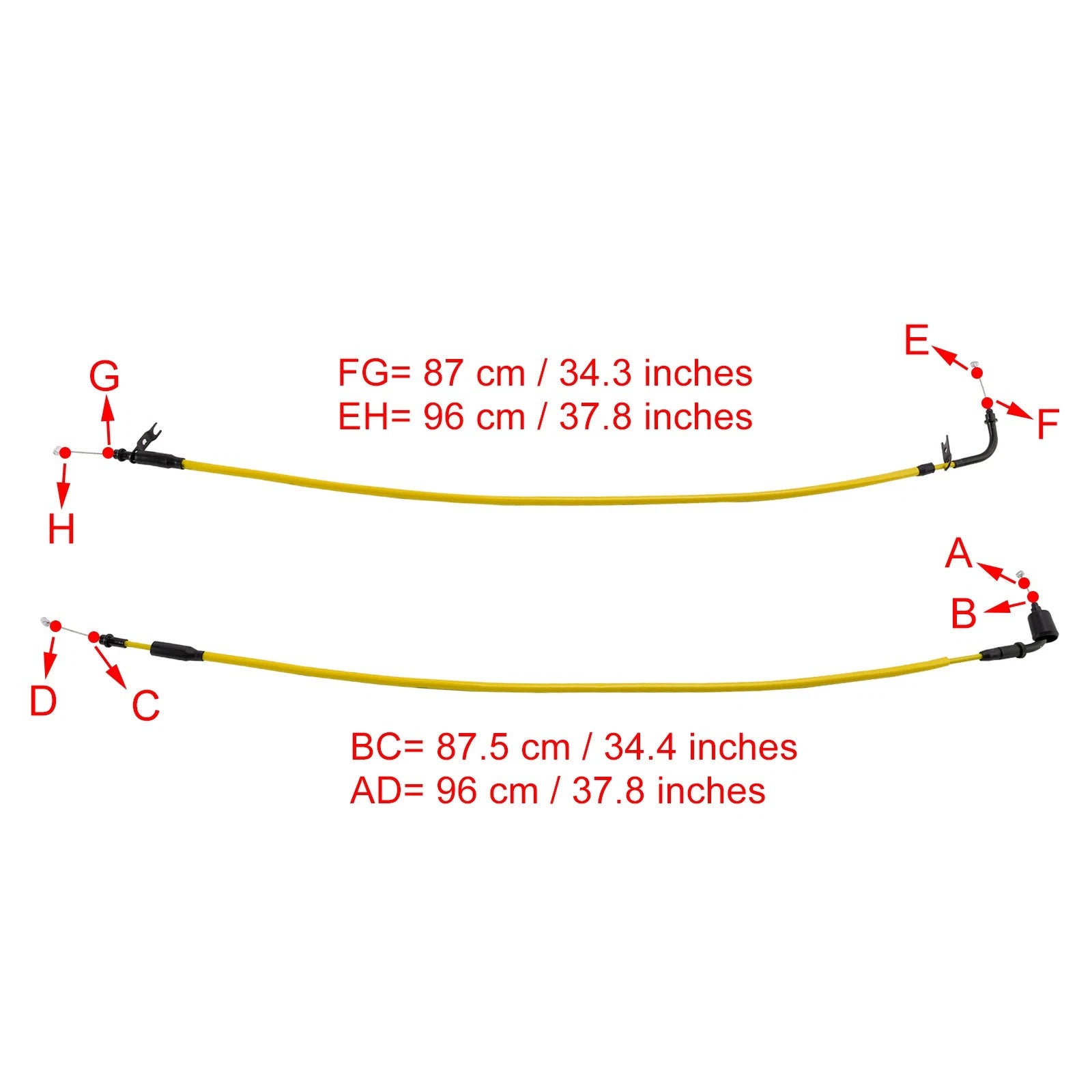 Throttle Cable Wire for Suzuki GSXR1000 (2017–2023) Yellow