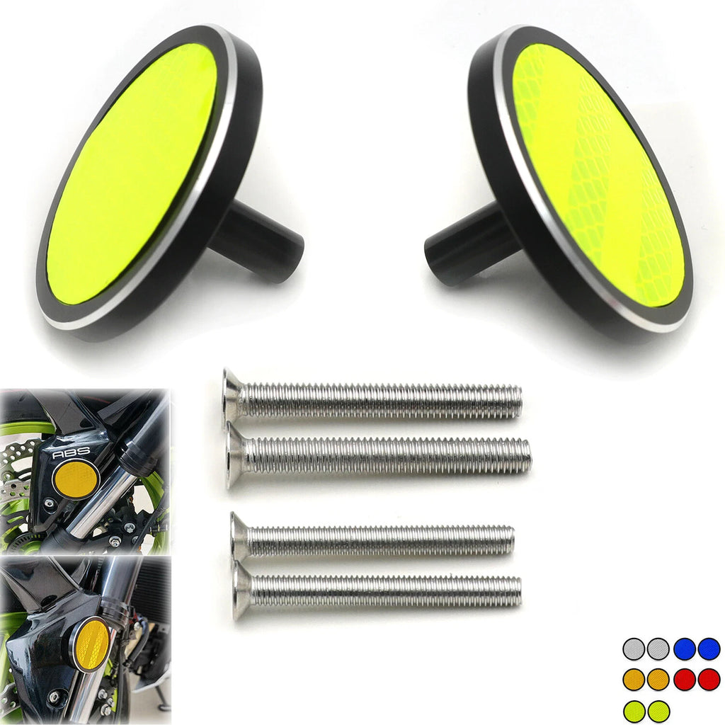 Yellow Round Reflector with M5 M6 Screw for Yamaha YZF BMW KTM GSX