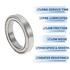 Deep Groove Ball Bearing 6910ZZ for Scooter Skateboard Wheel (50x72x12mm)