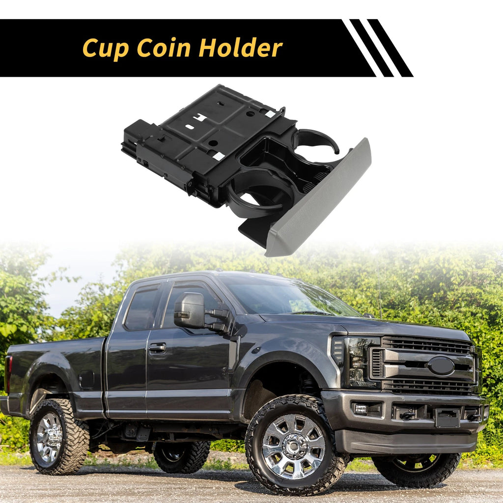 Cup Holder for Ford F-250 F-350 (2005–2007) Coin Bottle Holder Gray