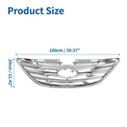 Front Hood Bumper Grille for Hyundai Sonata (2011) No.863503S100 Silver Tone