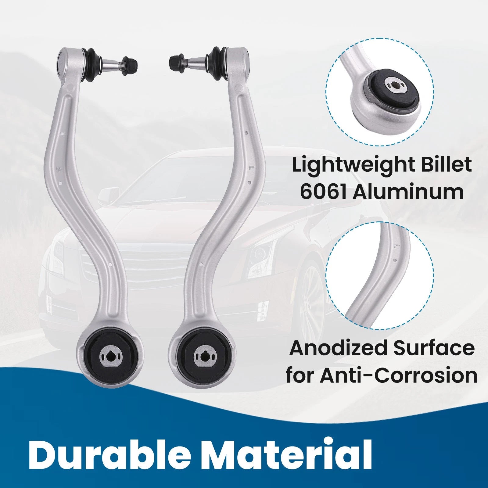 RWD Front Lower Control Arms w/Ball Joint Kit for Cadillac ATS (2013–2019)