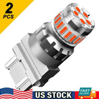 2X AUXITO LED 3157 Strobe Red Brake Stop Light Bulb for