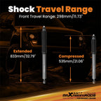 2X Front Lift Shock for Ram 2500 3500 4WD (2003-2025) 5.5-7" Lift Kit