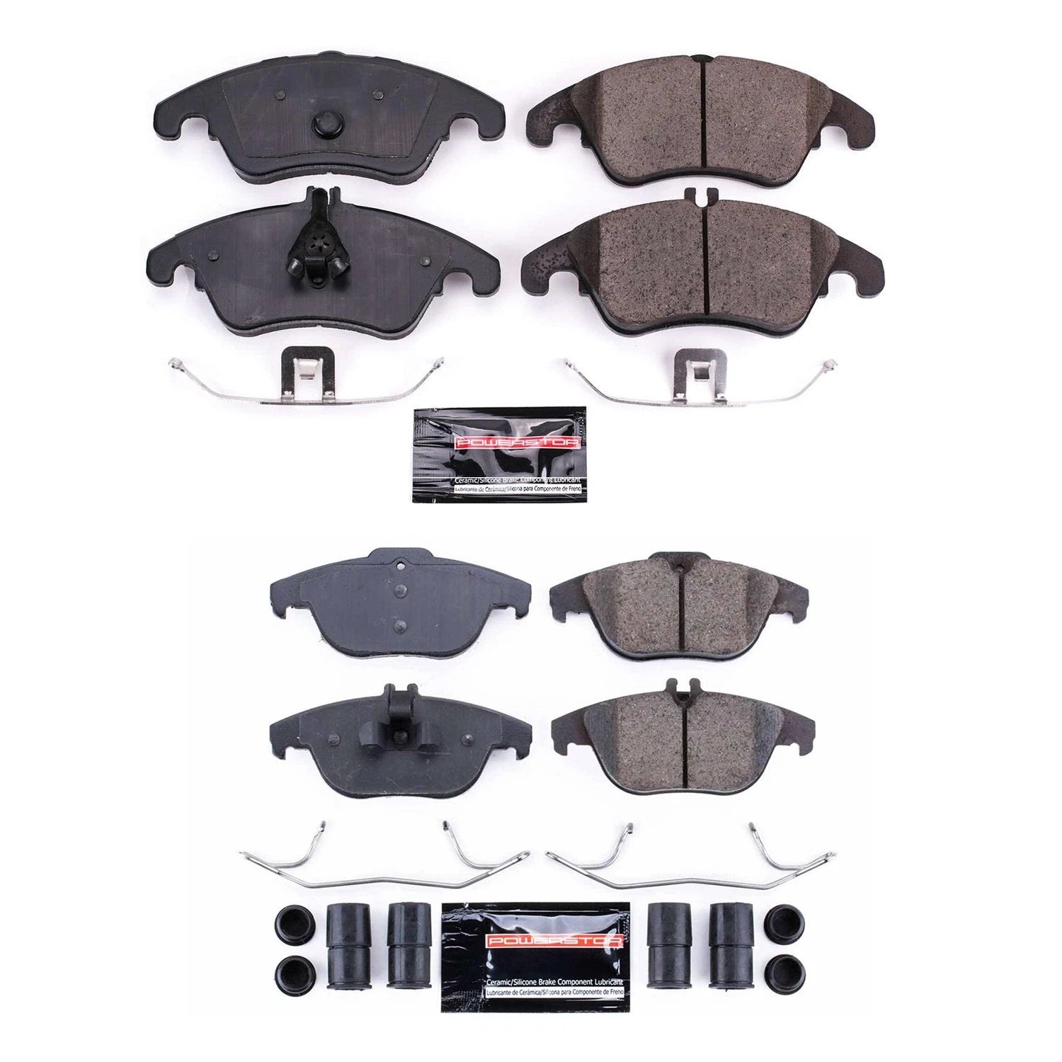 PowerStop Z23 Carbon-Fiber Ceramic Brake Pads Kit for Mercedes W204 C250 (2008–2015)